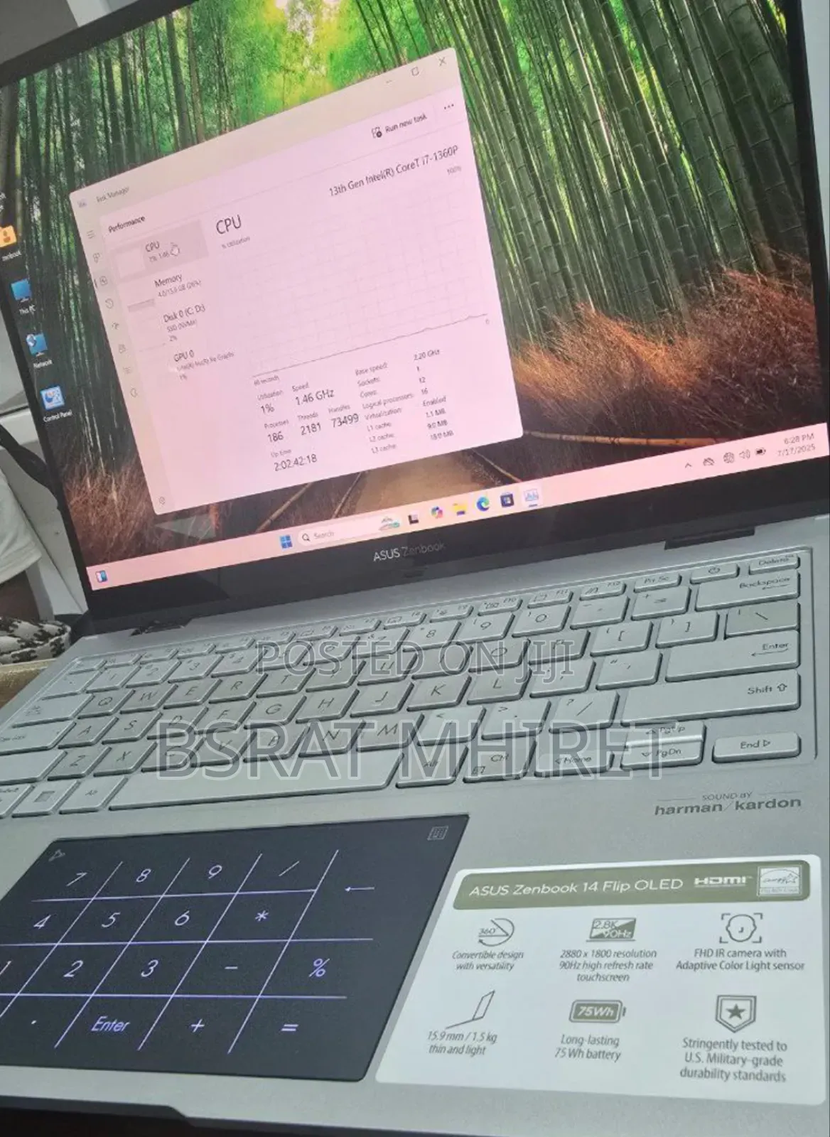 New Laptop Asus ZenBook 13 UX331UN 16GB Intel Core I7 SSD 1T