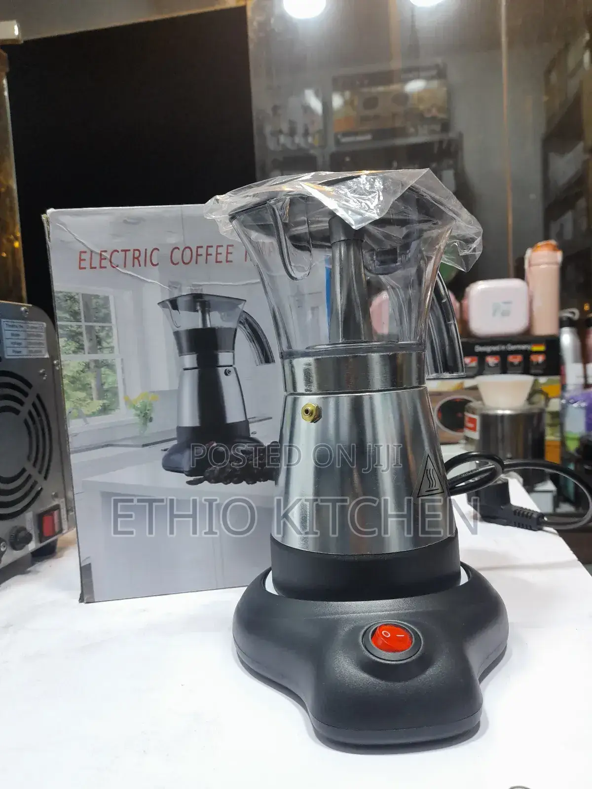 Steam Coffee Maker በፊልትሮ የተፈላ 3-6 Cup
