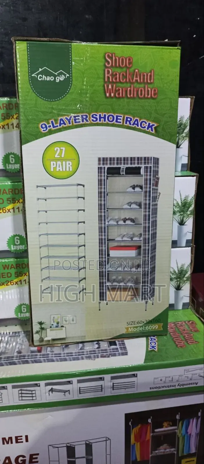 9 Layer Stainless Steel Shoes Rack