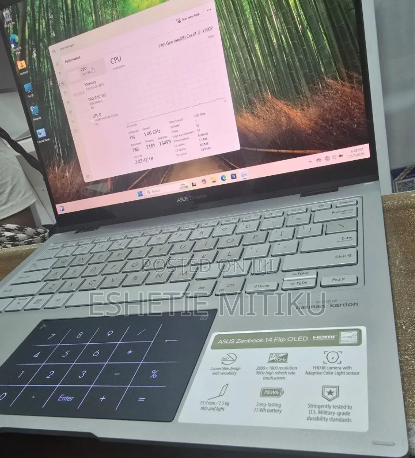 New Laptop Asus Zenbook 14 UX434 16GB Intel SSD 3T