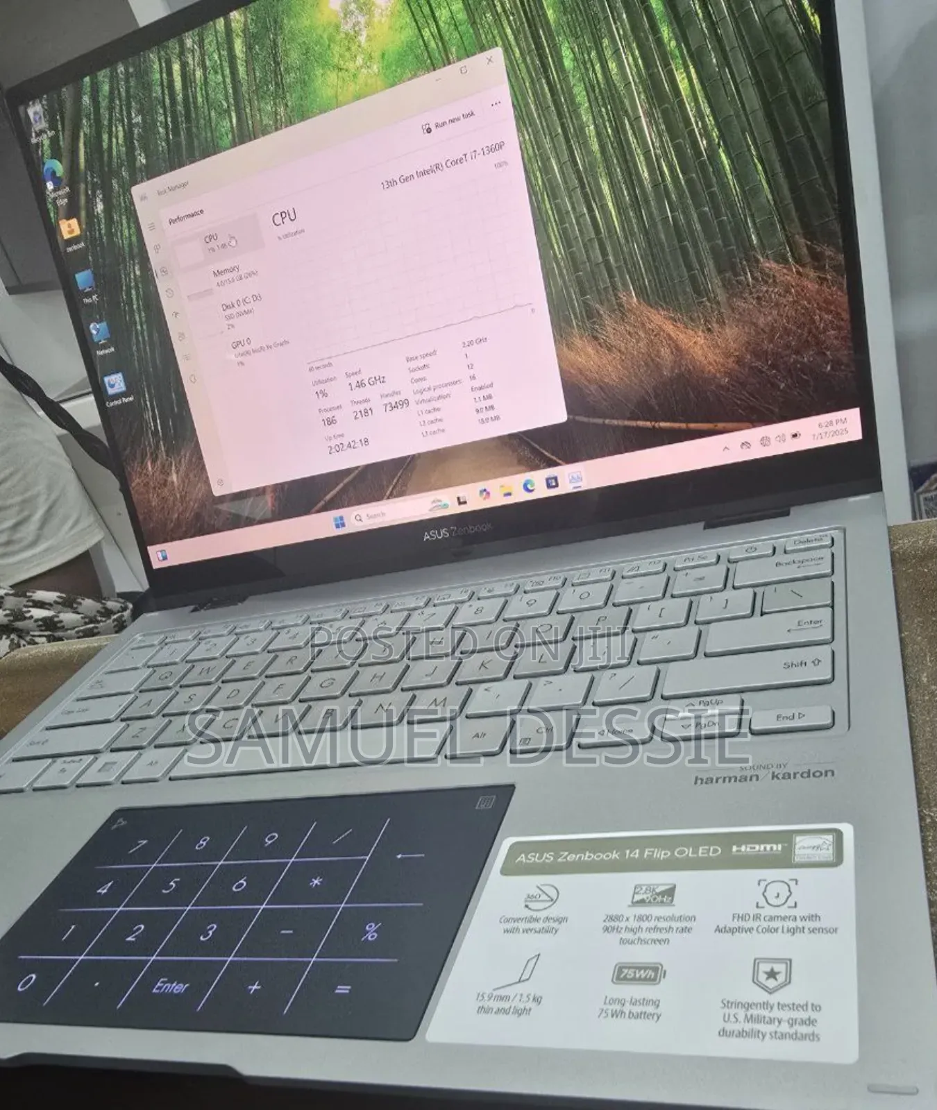 New Laptop Asus Zenbook 14 UX434 16GB Intel Core I7 SSD 1T