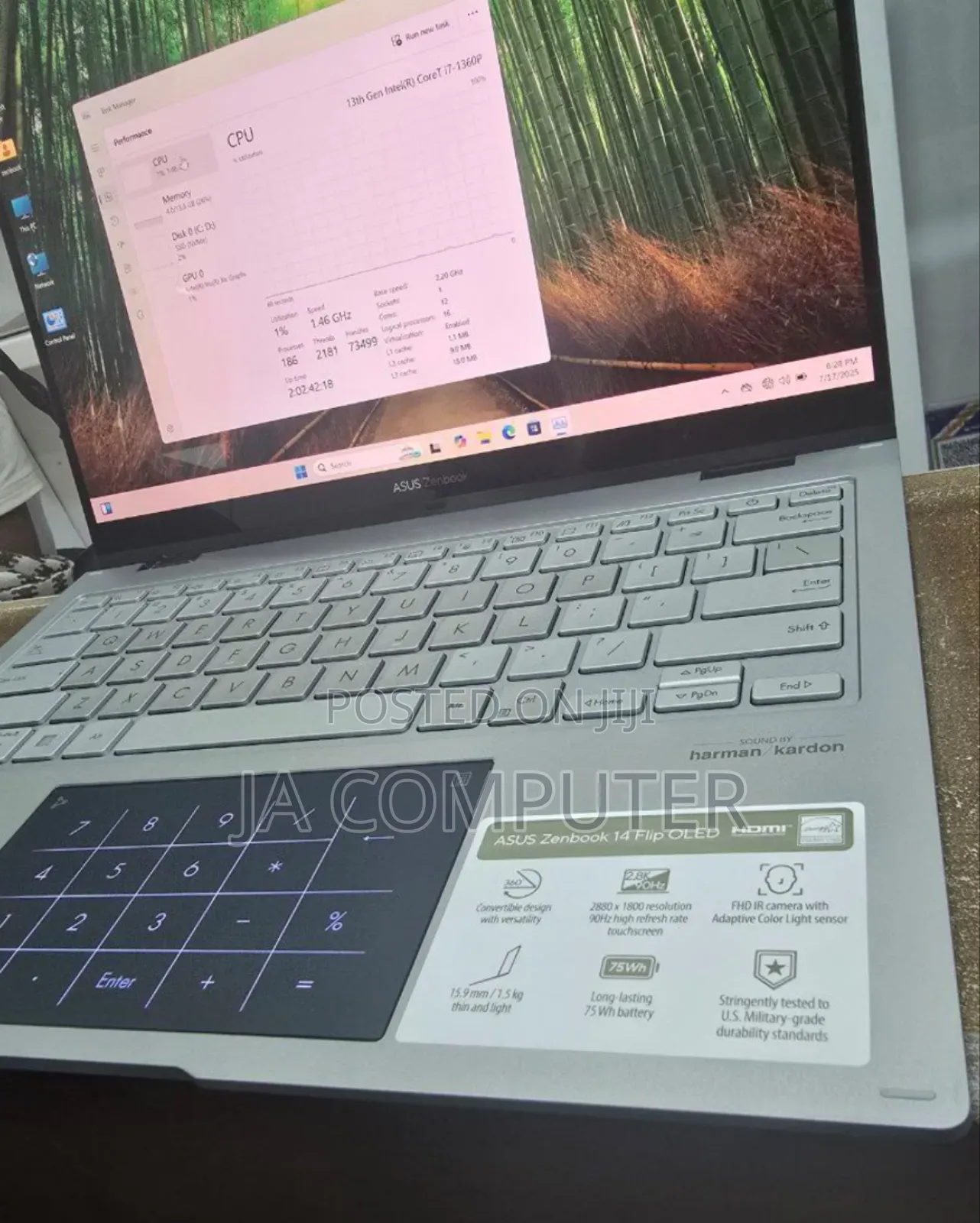 New Laptop Asus Zenbook 14 UX434 16GB Intel Core I7 SSD 512GB