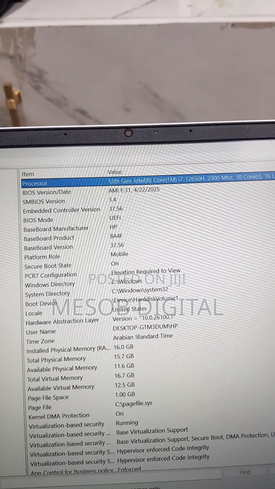 New Laptop 16GB Intel Core I7 SSD 1T