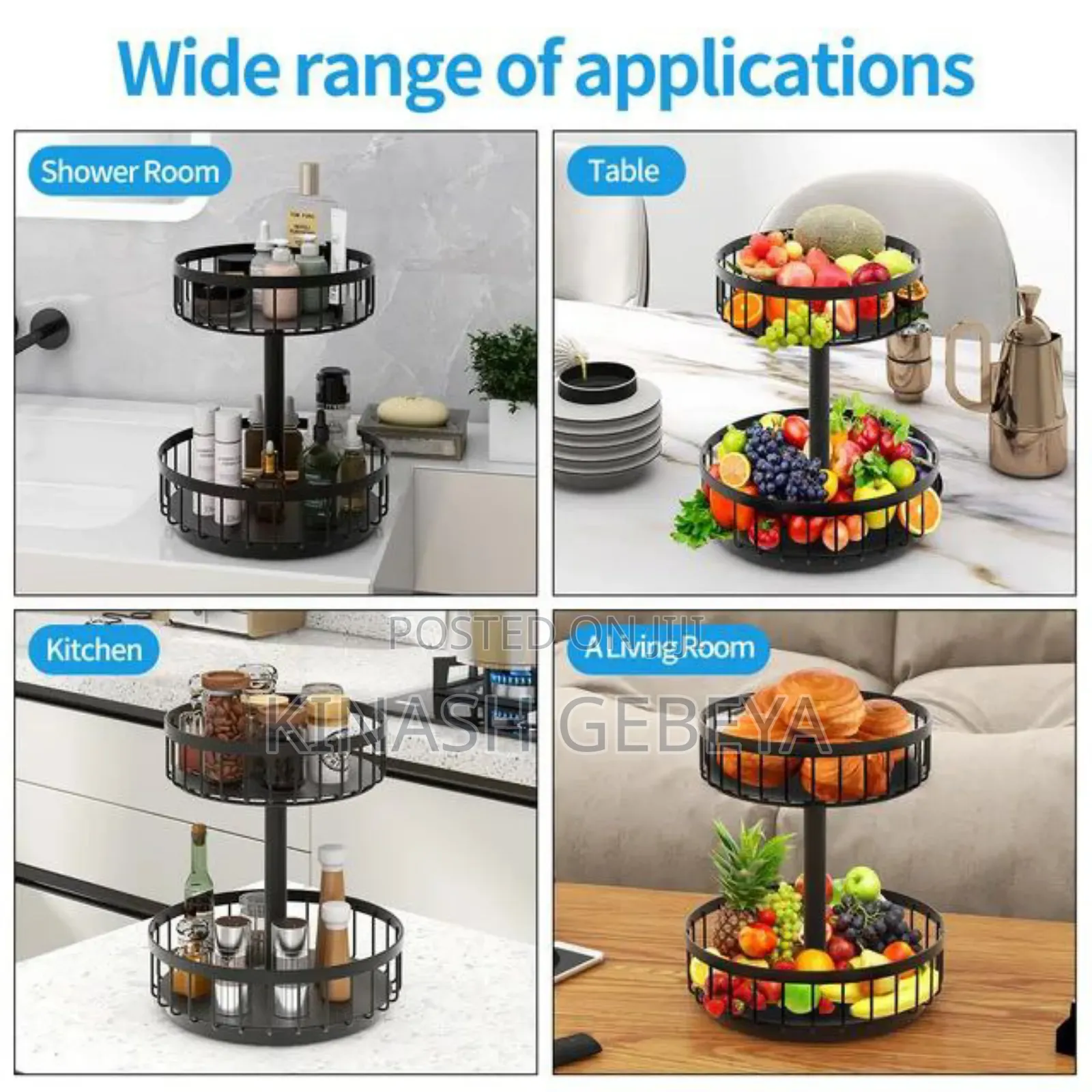 2 Tier High Quality Fruit Basket