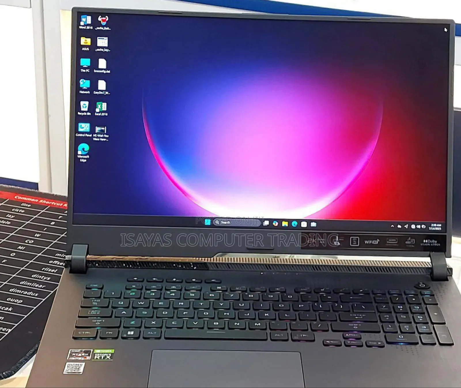 New Laptop Asus ROG Strix G15 16GB Intel Core Ultra 9 SSD 1T