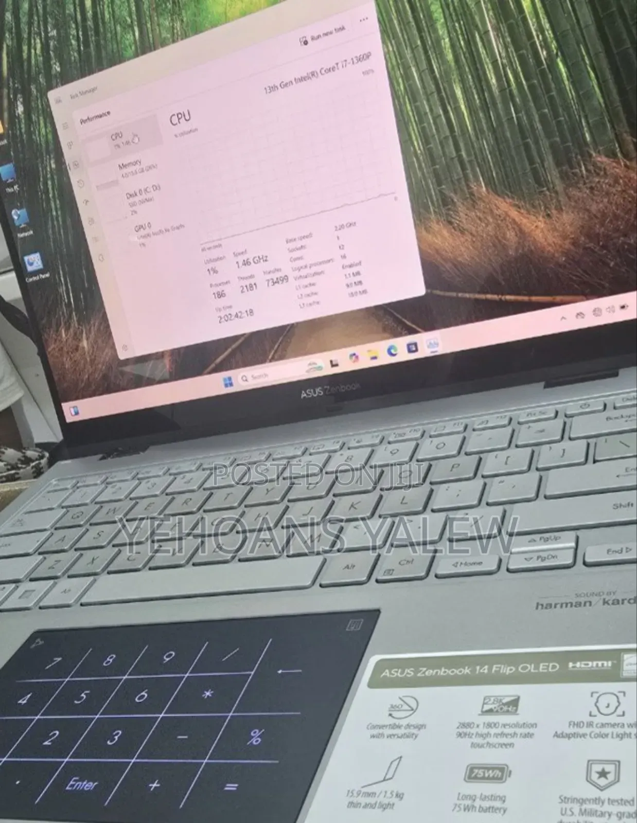 New Laptop Asus ZenBook Flip UX360CA 16GB Intel Core I7 SSD 1T