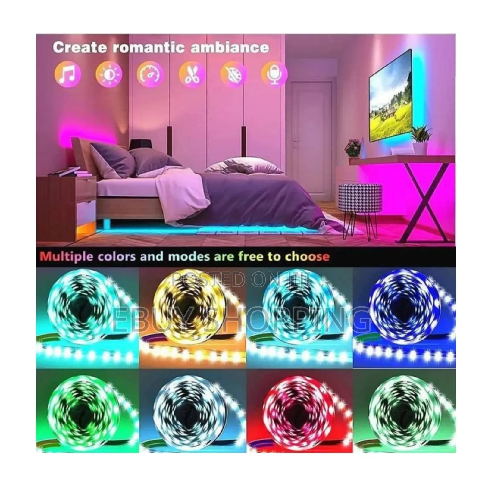 5m Magic Led Strip – Remote Control Silicone Adhesive