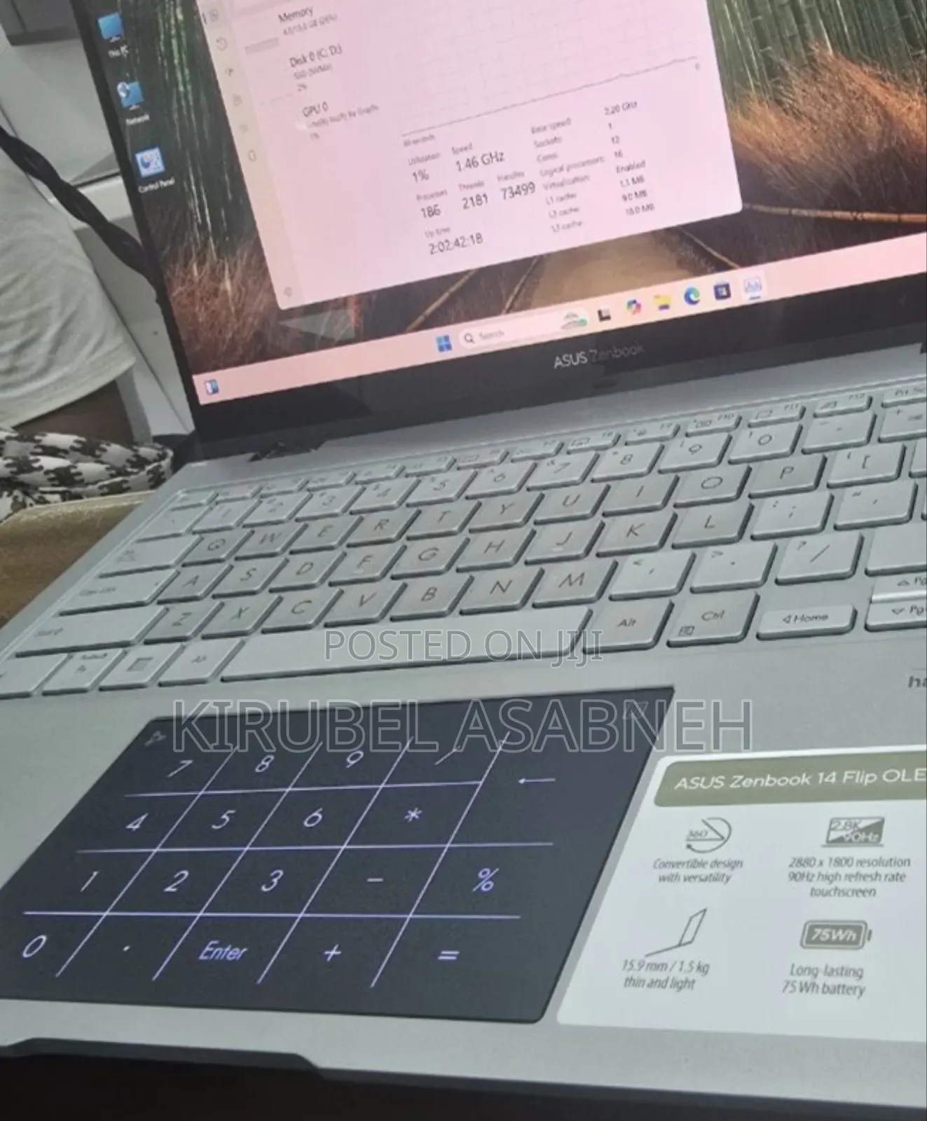 New Laptop Asus Zenbook 14 UX434 16GB Intel Core I7 SSD 1T