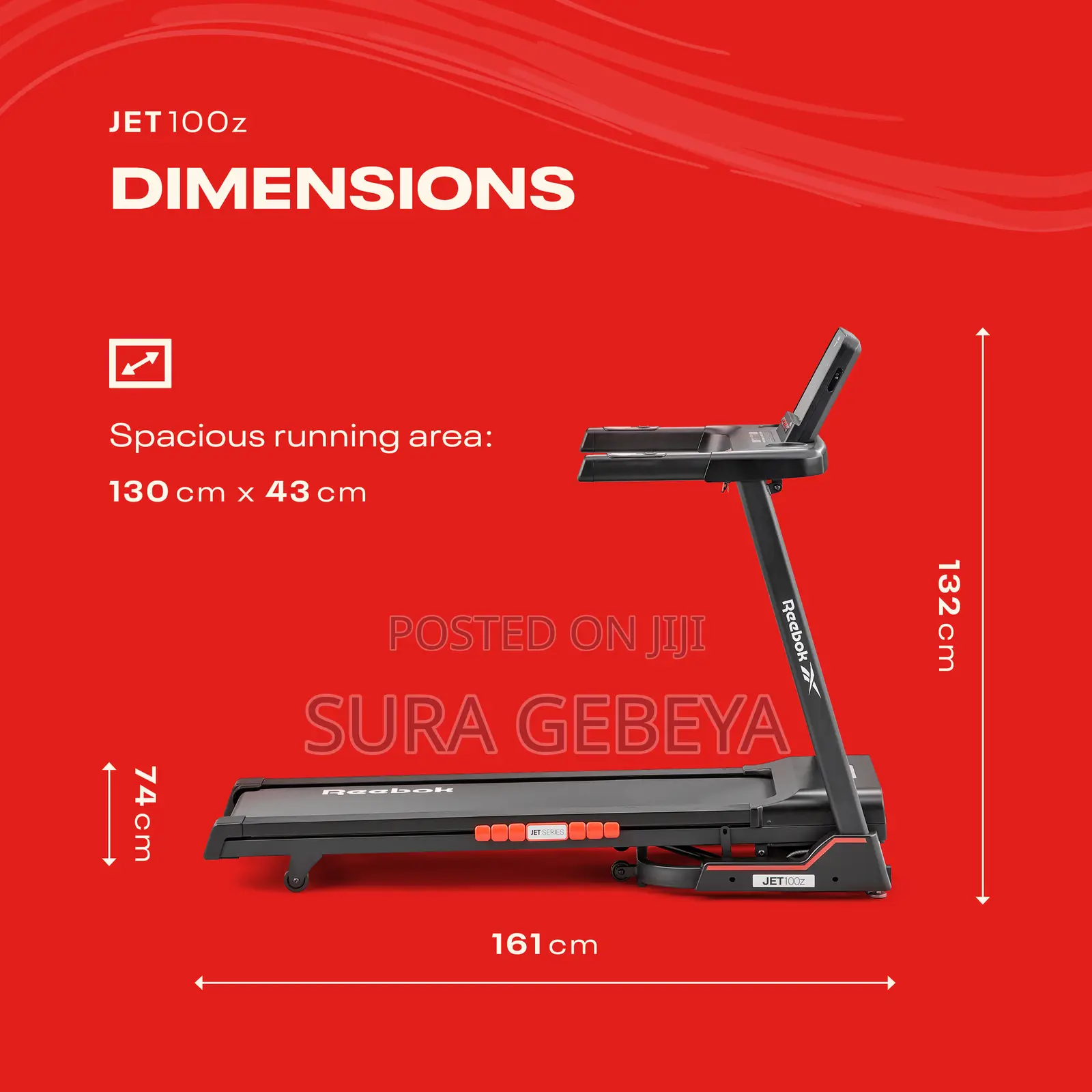 Buy Reebok Jet 100z Folding Treadmill With Discount Price