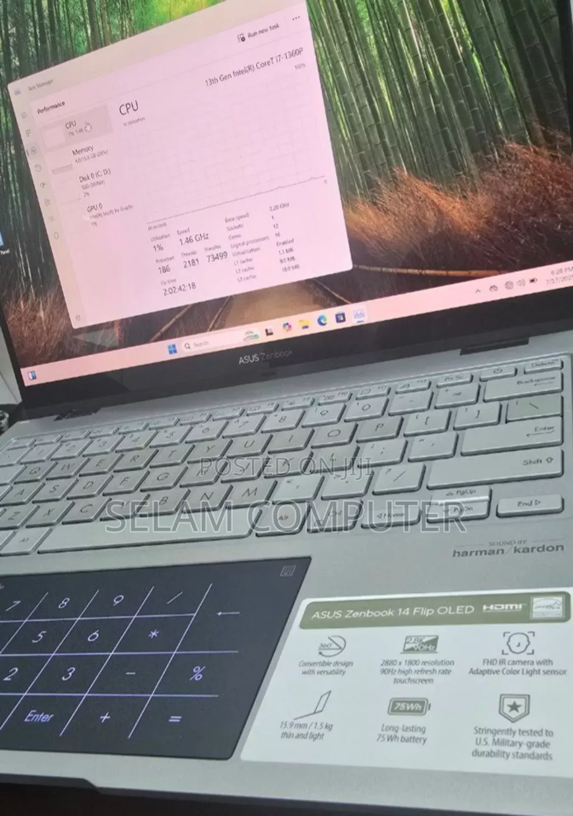 New Laptop Asus Zenbook 14 UX434 16GB Intel Core I7 SSD 512GB