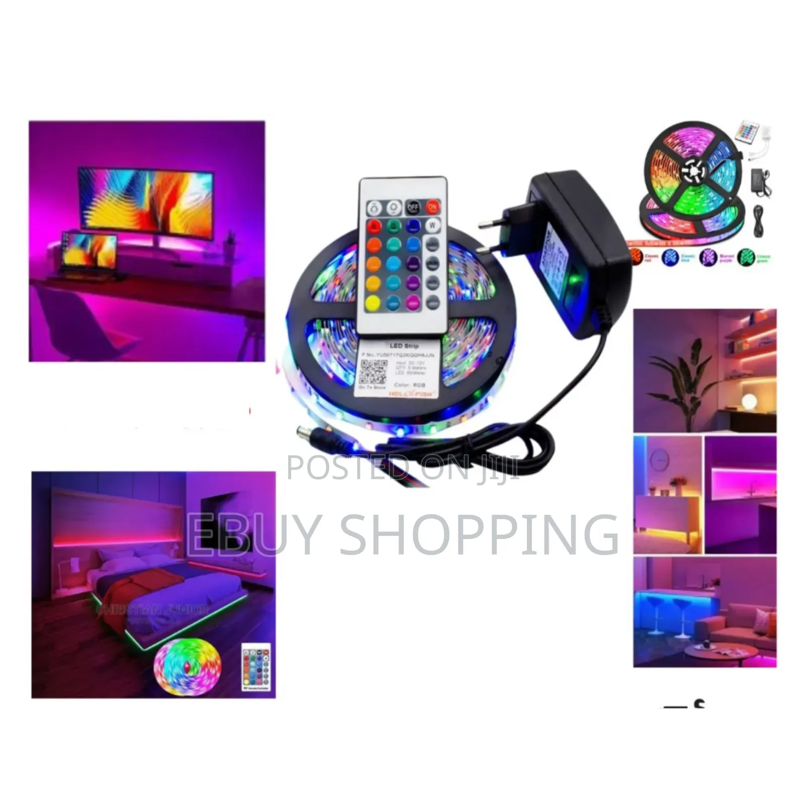 5m Smart RGB Led Strip – Adjustable Brightness Colors