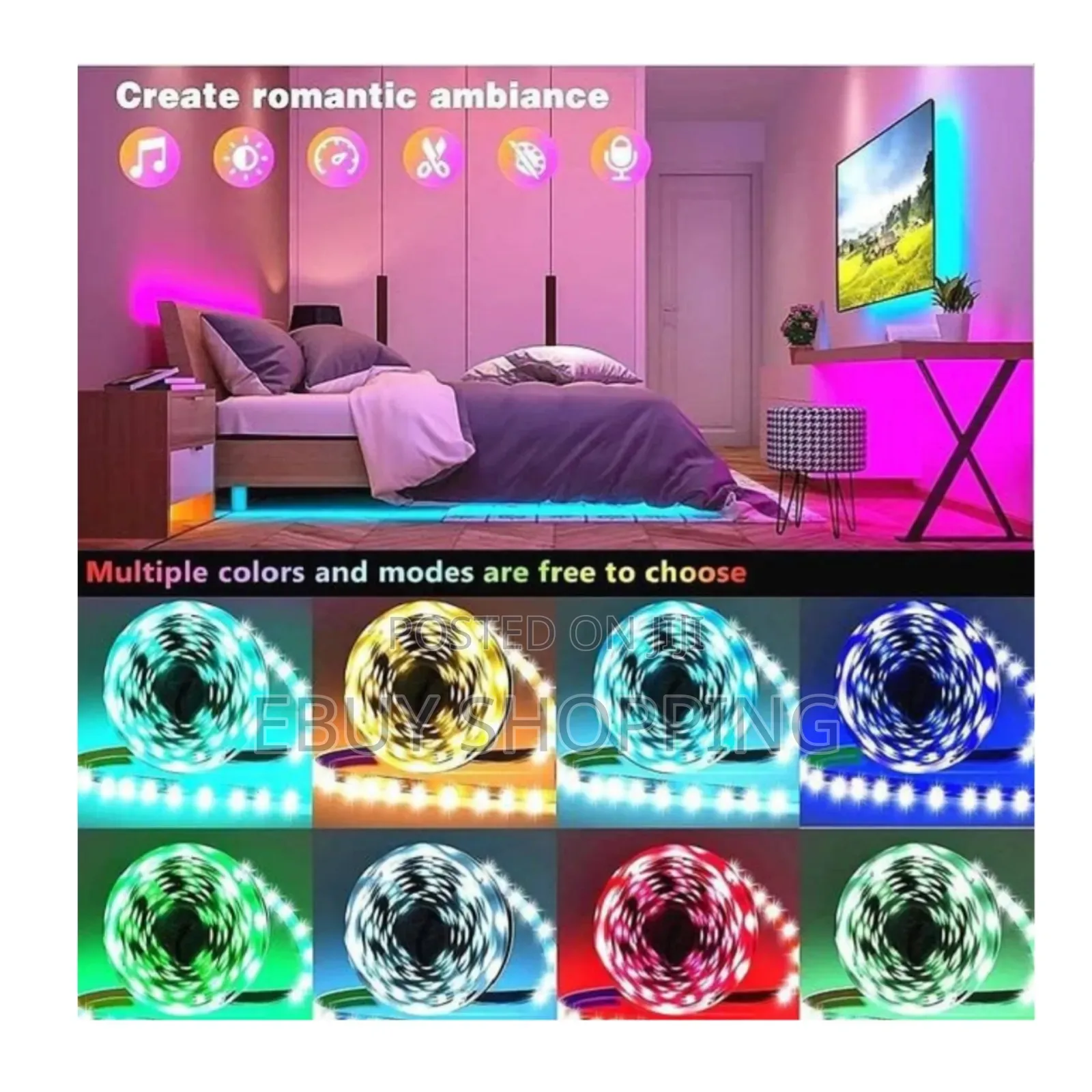5m Color-Changing Led Strip – Mobile Remote Controlled**