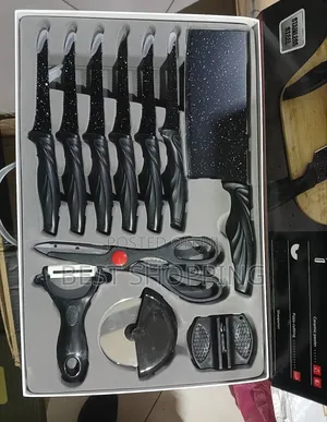 Photo - 18 PCS Knife Set Chef Knife Knive Set ቢላ ሴት