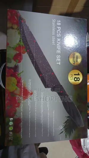 18 PCS Knife Set Chef Knife Knive Set ቢላ ሴት