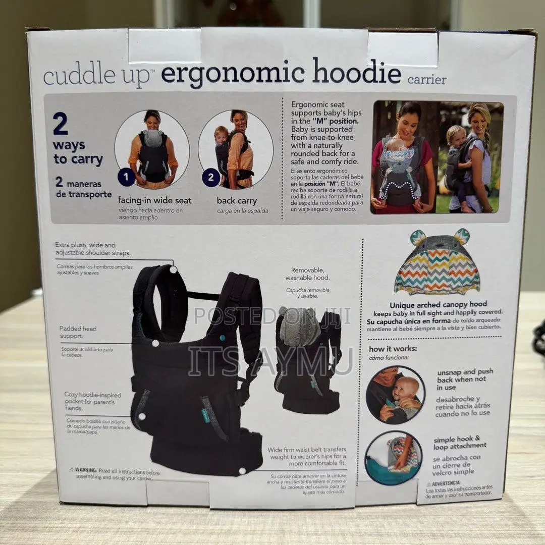 ዘመናዊ ማዘያ Infantino Baby Carrier (ባለ ኮፍያ) ወደ ፊትም ወደኋላም ለማዘል