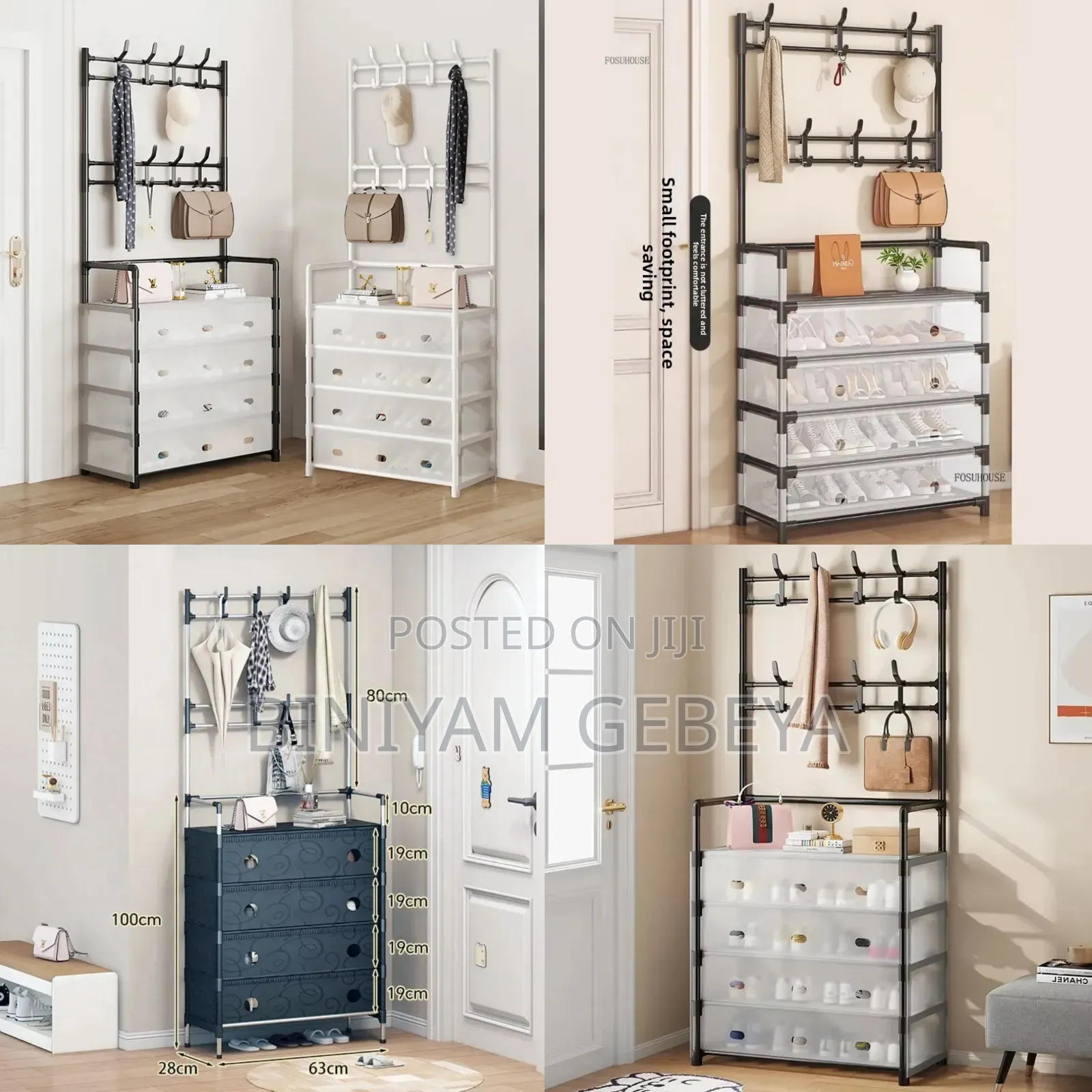 💯Original Shoe Hat Rack ከማይዝግ ብረት ቱቦ ,ውሃ ከማያስገባ ሸራ የተሰራ