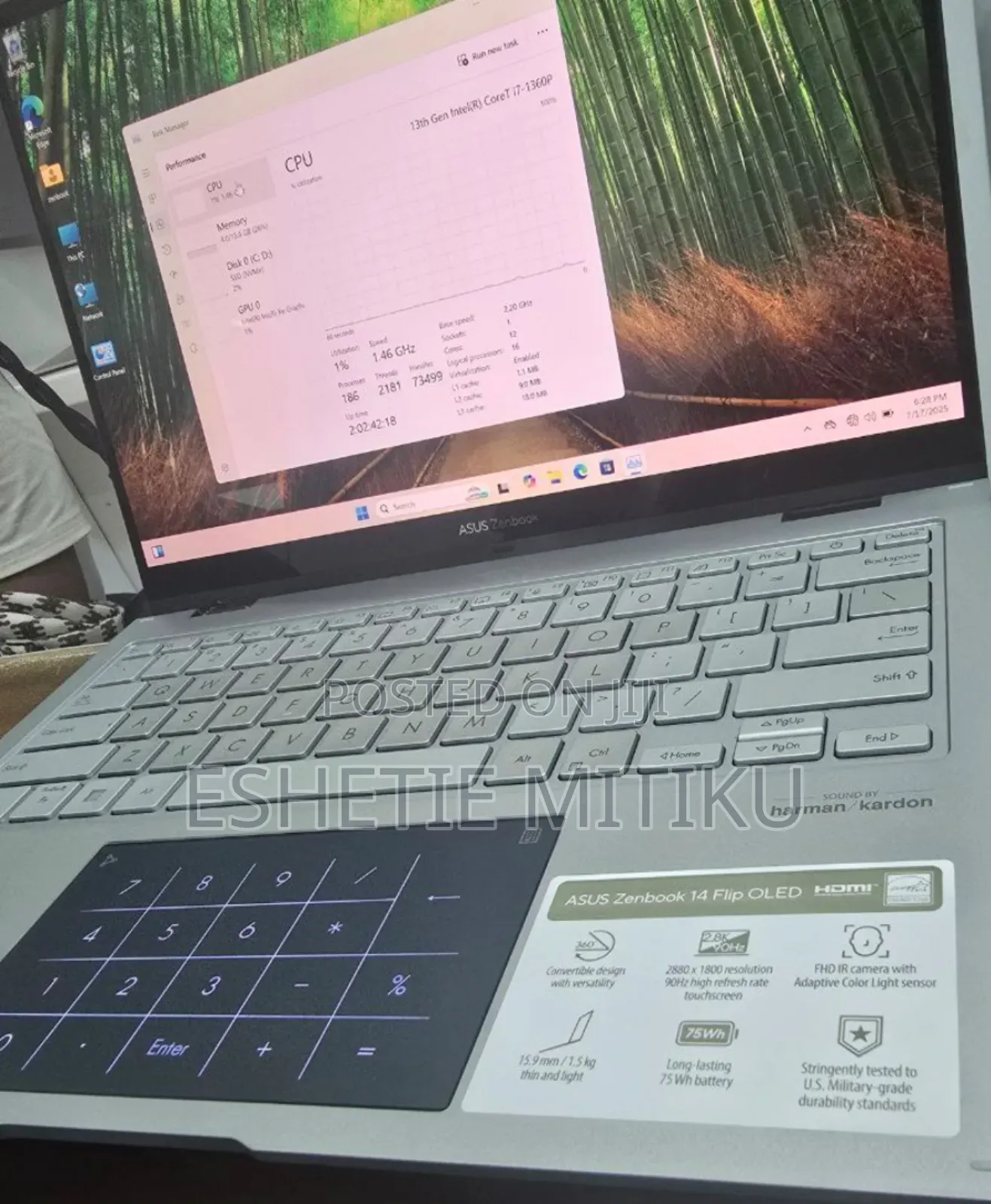 New Laptop Asus Zenbook Duo 14 16GB Intel Core I7 SSD 512GB