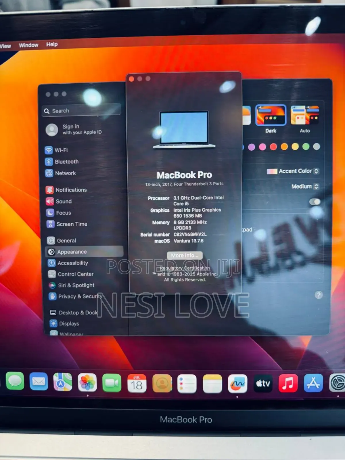 New Laptop Apple MacBook Pro 2017 8GB Intel Core I5 SSD 256GB