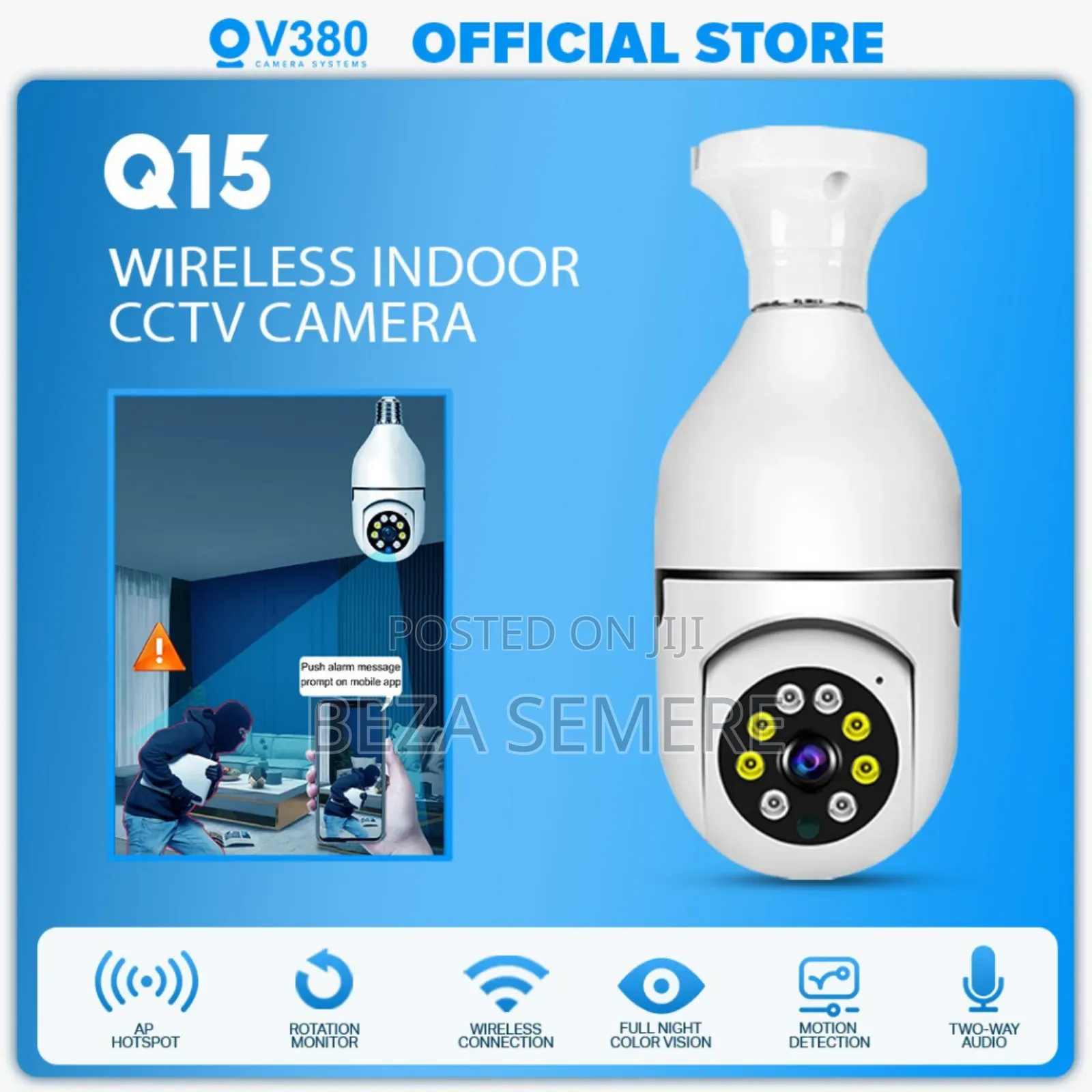 Rotating Bulb Security Camera 360degree CCTV Mug
