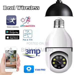 Photo - Rotating Bulb Security Camera 360degree CCTV Vintage