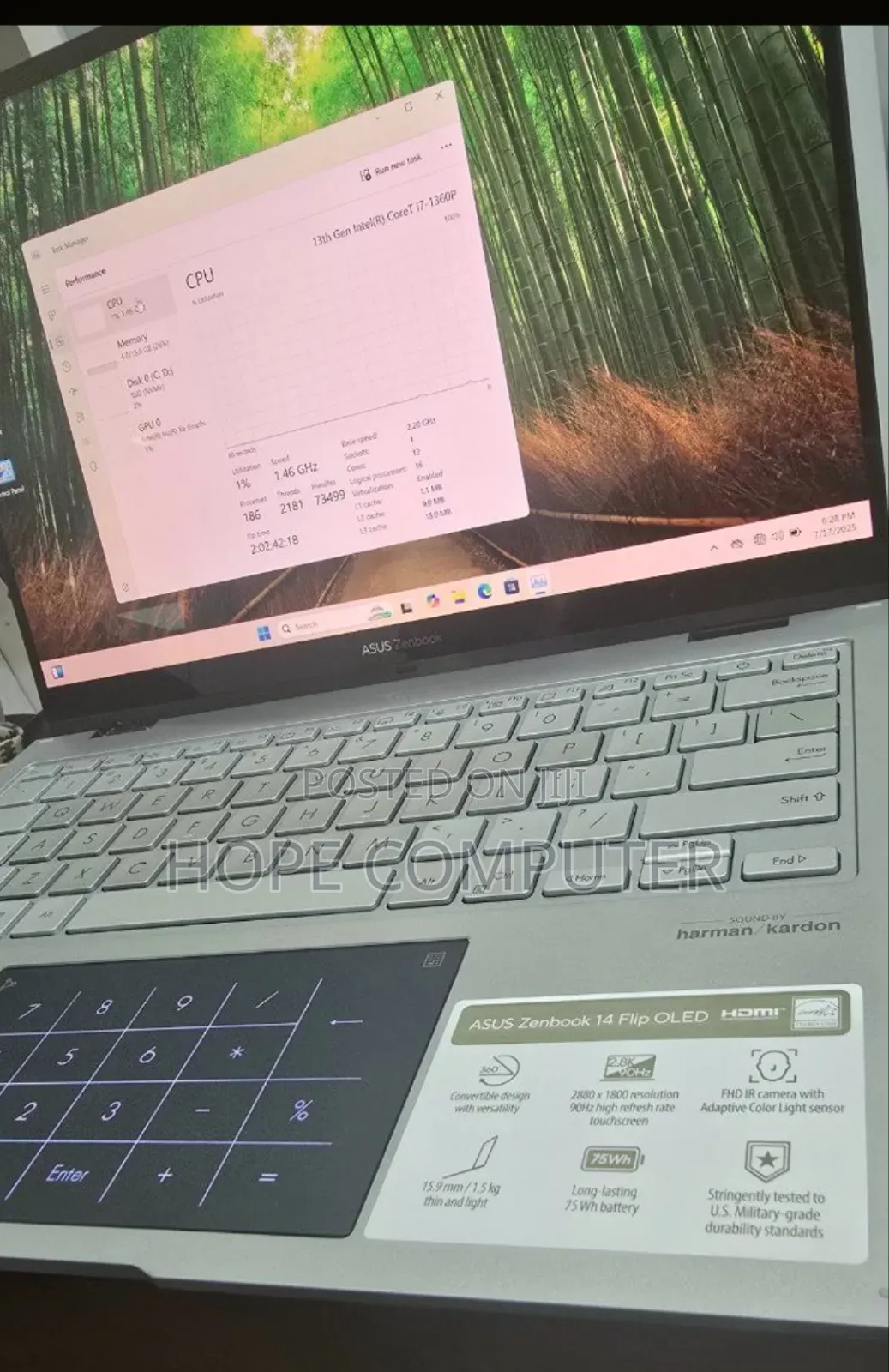 New Laptop Asus Zenbook 14 UX434 16GB Intel Core I7 SSD 1T