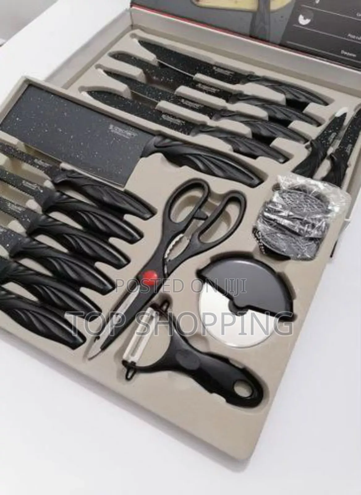 18 PCS Stainless Steel Knife Set ቢላ ሴት