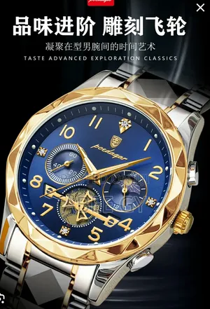 Poedagar Men Wristwatch Stainless Steel Mens Sports Quartz