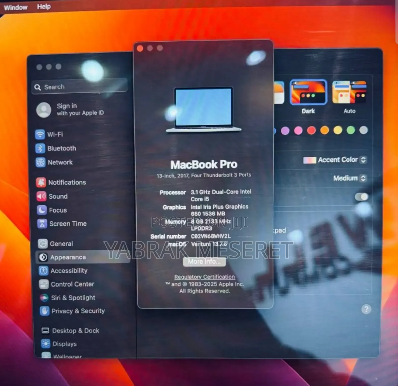 New Laptop Apple MacBook Pro 2017 8GB Intel Core I7 SSD 256GB