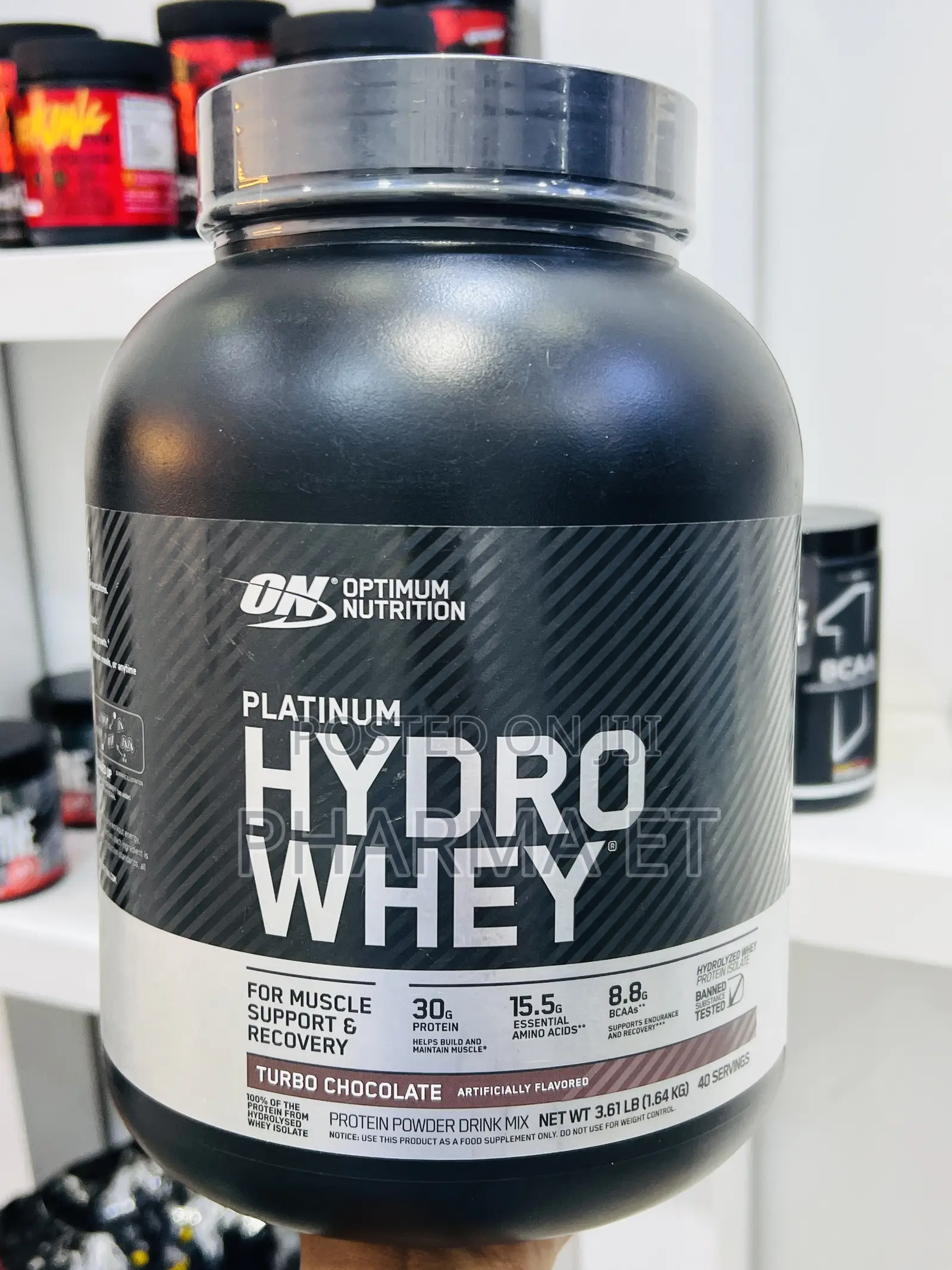 Optimum Nutrition Hydro Whey 1.6kg and 40 Servings Pure Whey