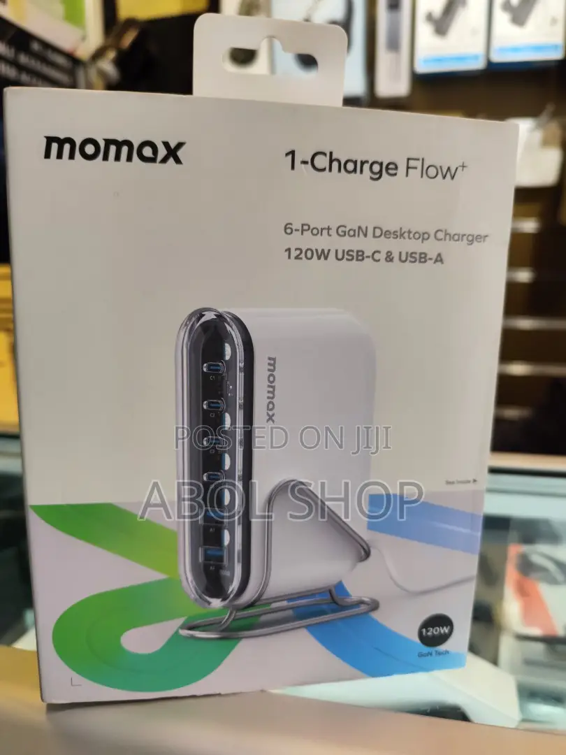 Momax 1-Charge Flow+ 6-Port Gan Charger 120w