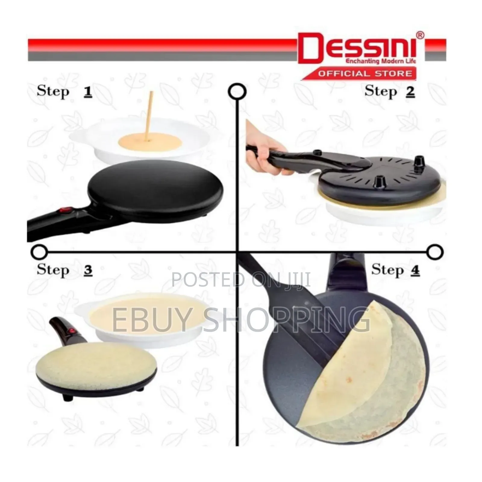 Dessini Regina 3-Set Crepe Maker–Includes Plate User Manual