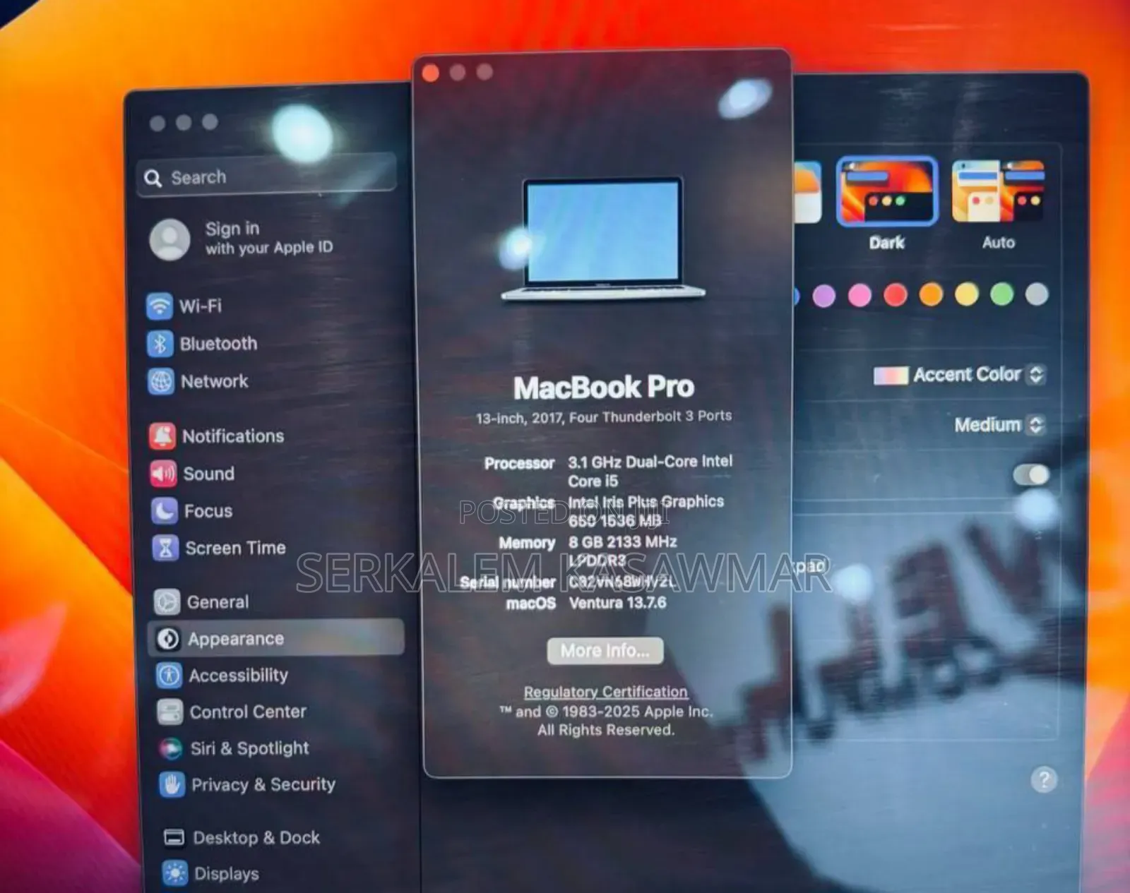 New Laptop Apple MacBook Pro 2017 8GB SSD 256GB