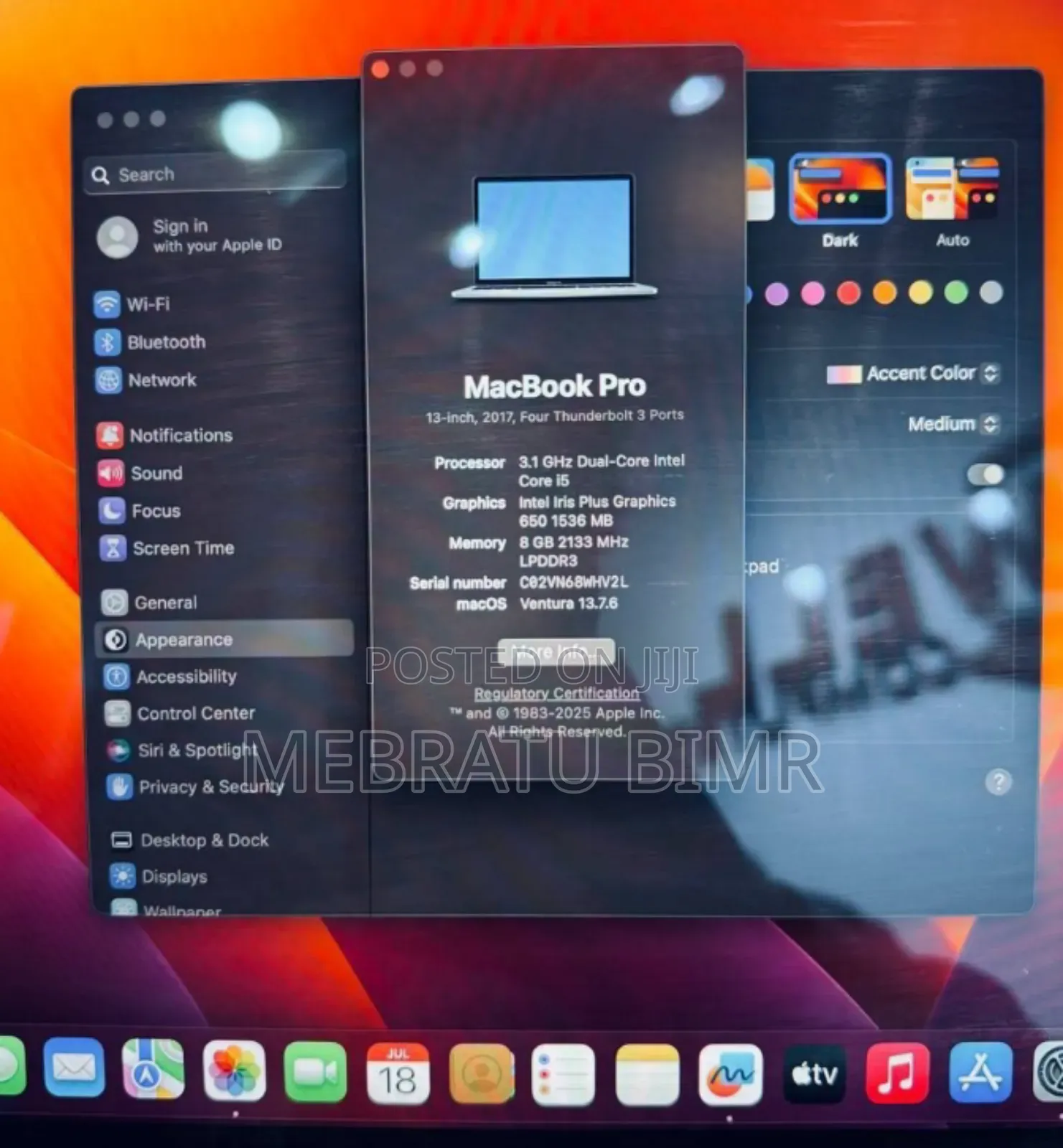 New Laptop Apple MacBook Pro 2017 8GB Intel Core I5 SSD 256GB