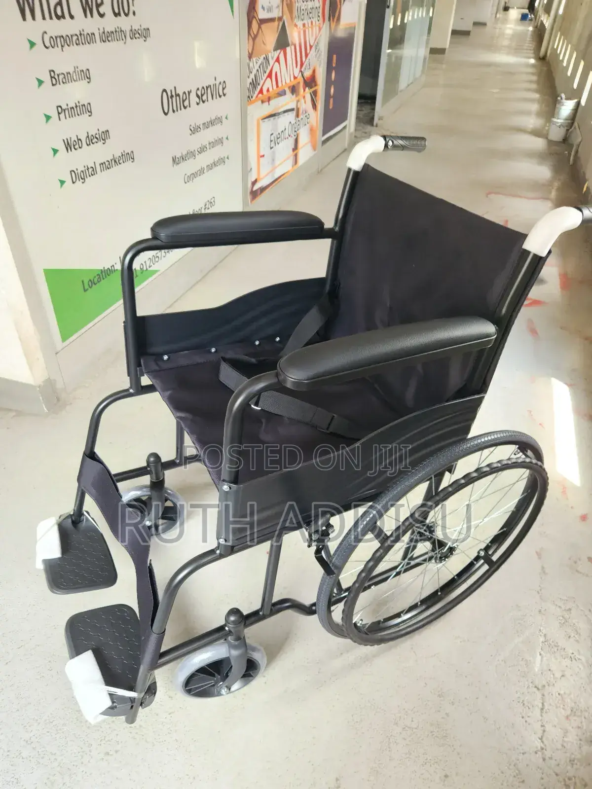 Wheelchair牢都wheelchair ዊልቸር ጠንካራ ባለ ቀበቶ Wheelchair New