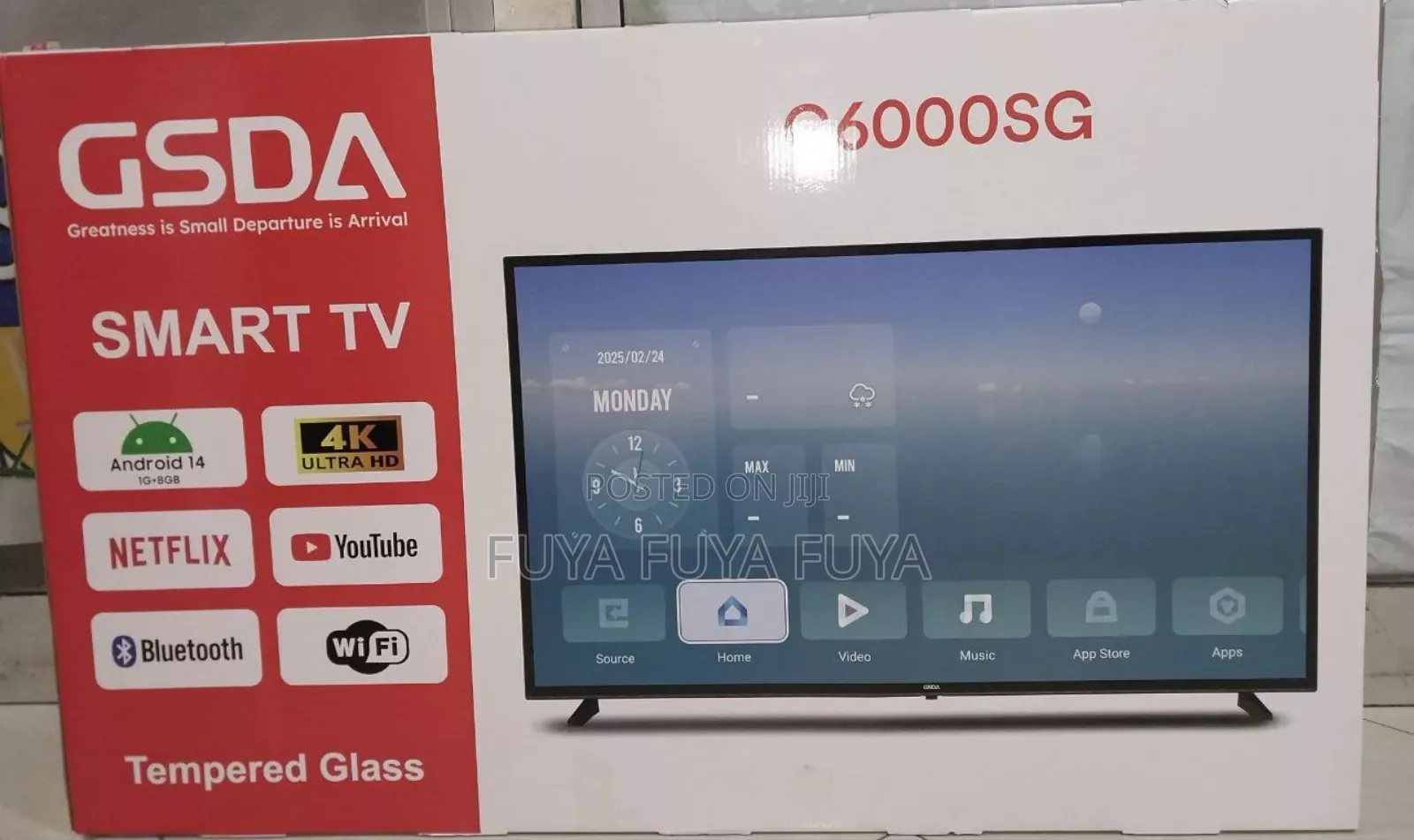 Gsda 60 Inchi Double Glass Smart 2025 Tv