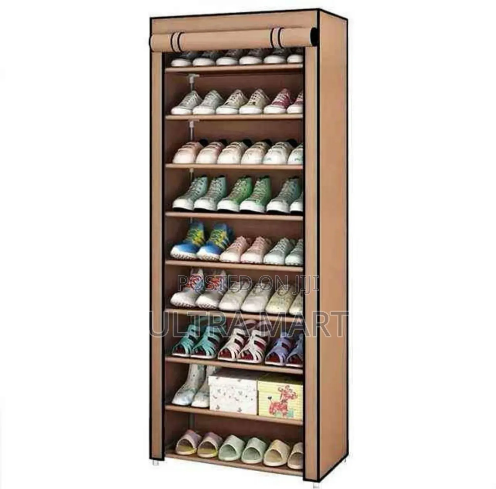 የጫማ ማስቀመጫ ባለ 9 መደርደሪያ