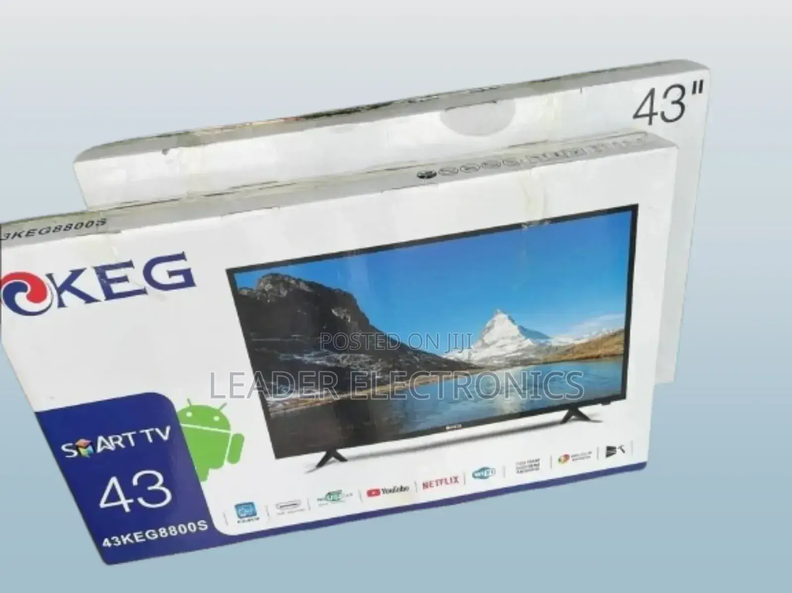 Keg Tv 43" Smart Android Tv Double Glass Tv