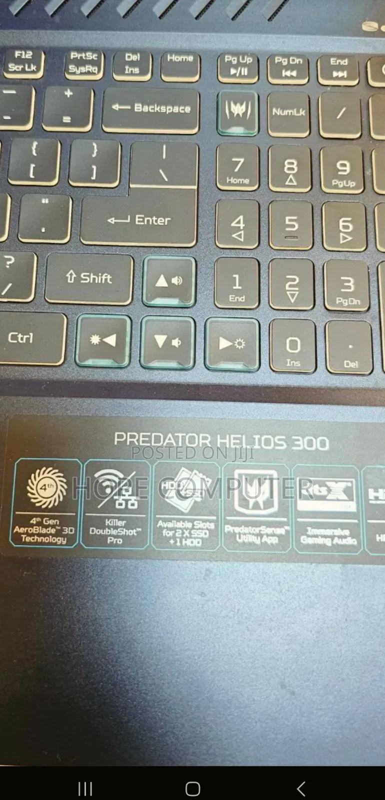 New Laptop Acer Predator Helios 300 16GB Intel Core I7 SSD 1T