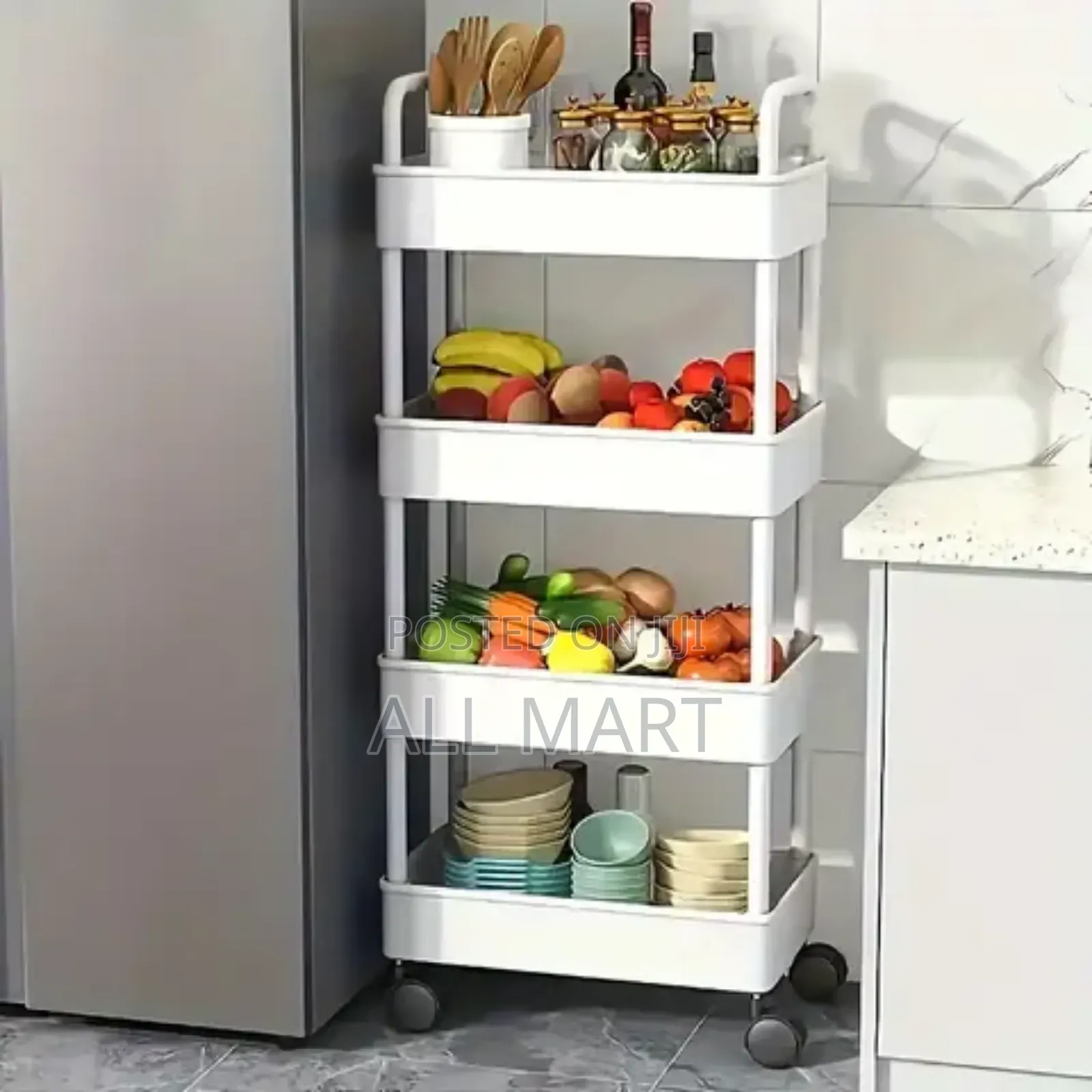 4 Layer Movable Kitchen Storage