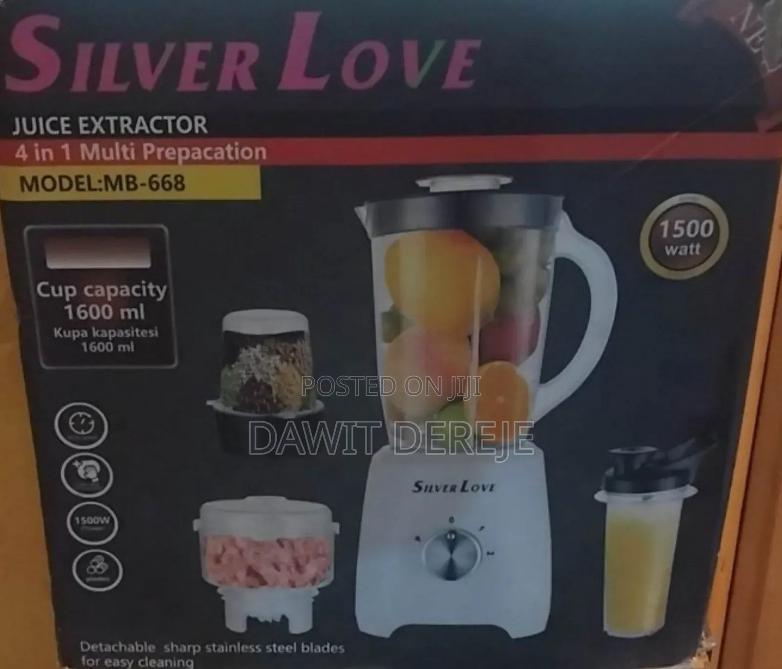 Silver Love 4 in 1 Multifunctional Food Processor