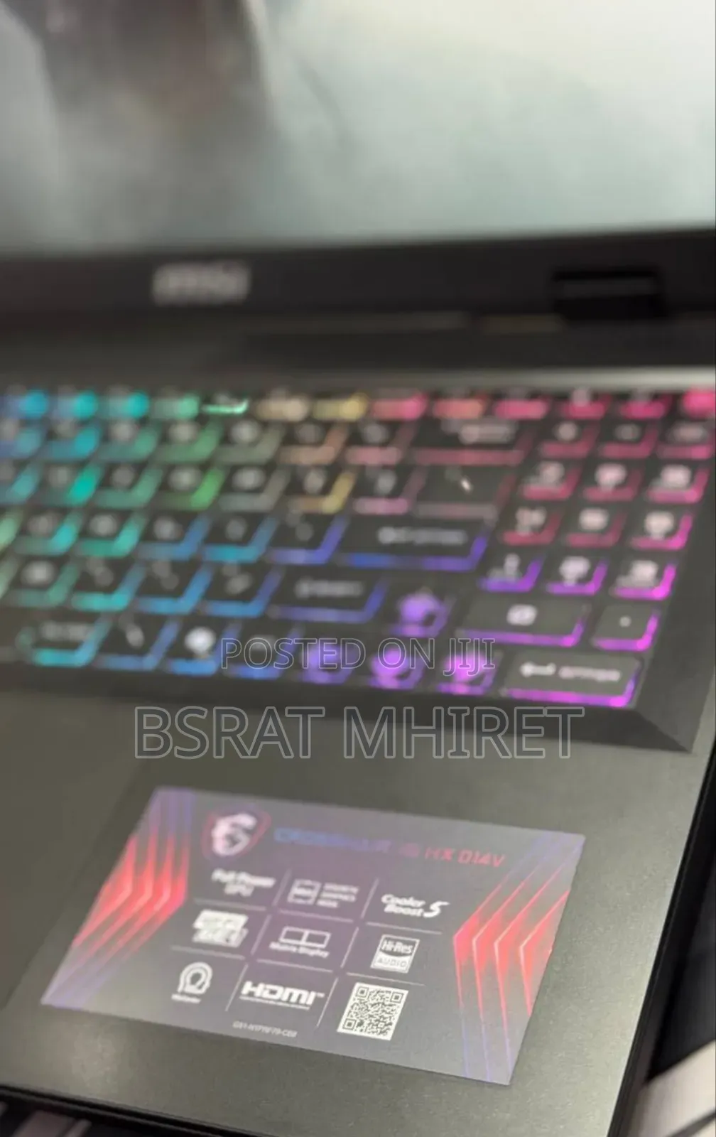 New Laptop MSI GF63 16GB Intel Core I7 SSD 1T