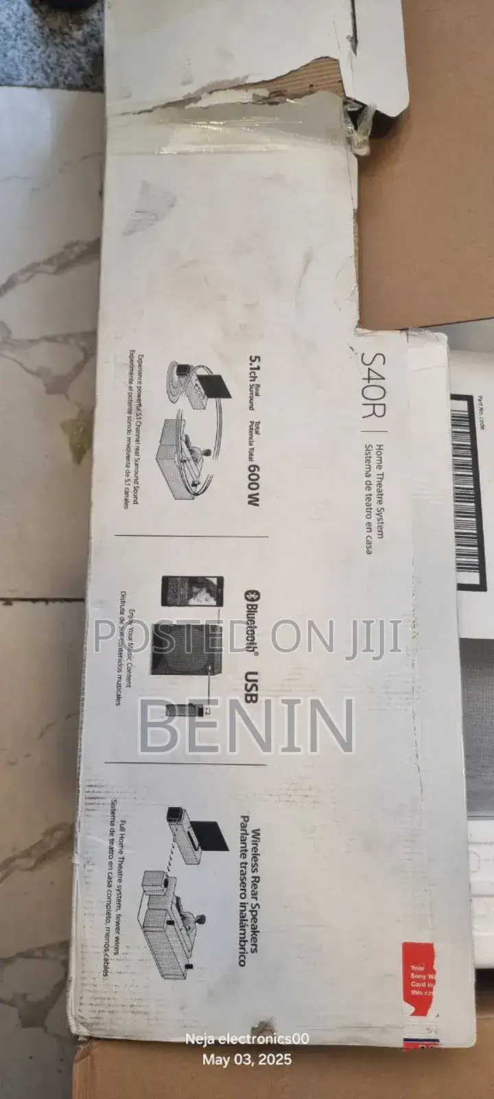Sony Home Theatre System 5-in-1 Saundbar Spekers 600w Delivers