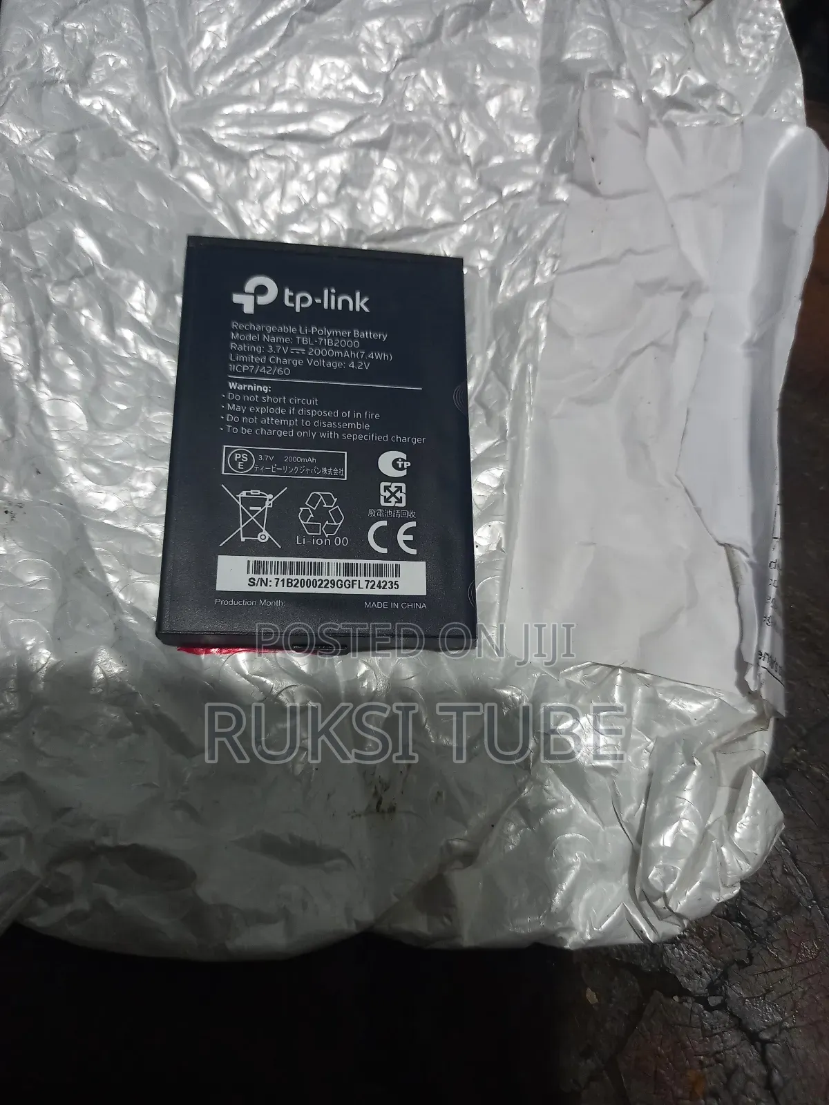 Tp-Link TBL-71a2000 Li-Polymer Battery Capacity 2000mah