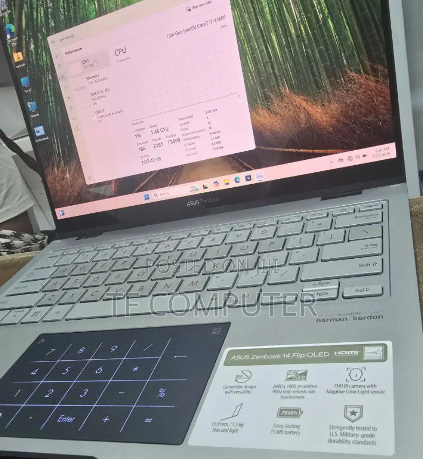 New Laptop Asus Zenbook 14 UX434 16GB Intel Core I7 SSD 1T