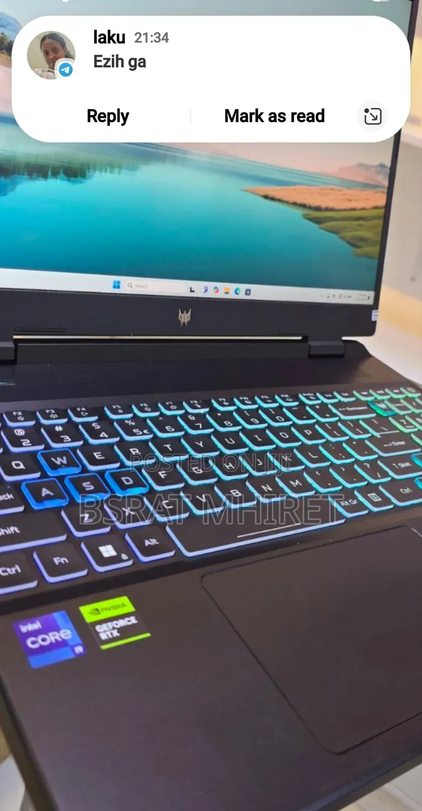 New Laptop Acer Predator Helios 300 16GB Intel Core I9 SSD 1T