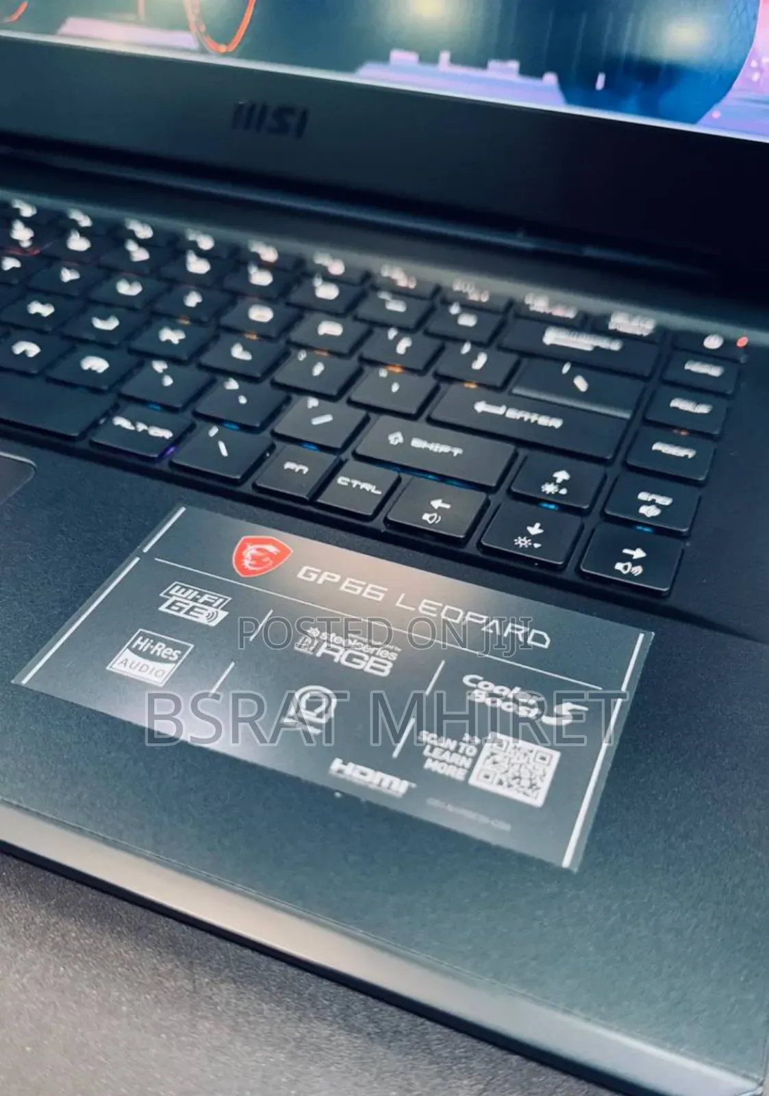 New Laptop MSI GE63 Raider RGB 8RE 16GB Intel Core I7 SSD 1T