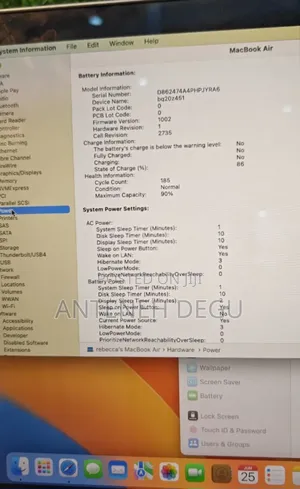 New Laptop Apple MacBook Air 2020 M1 8GB Apple M1 SSD 256GB