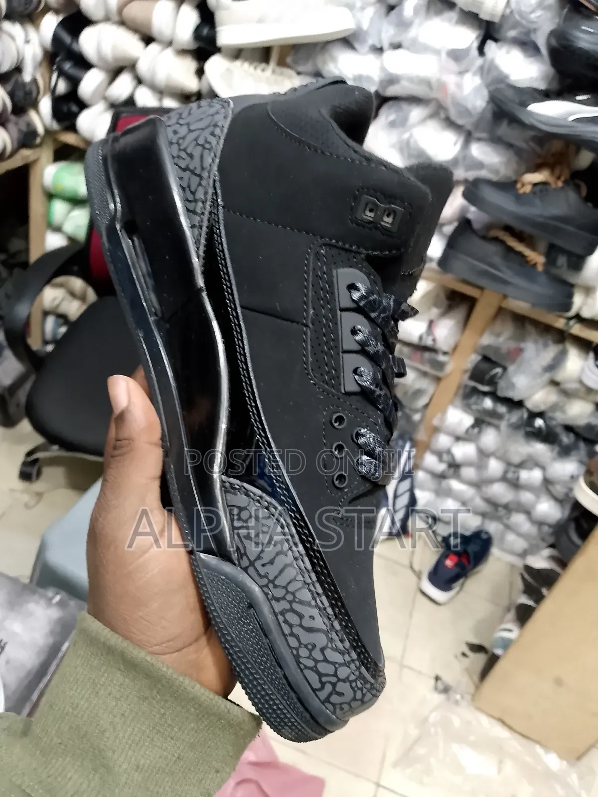 Jordan 3 Full Black High Master Quality Sho Made in Vietnam