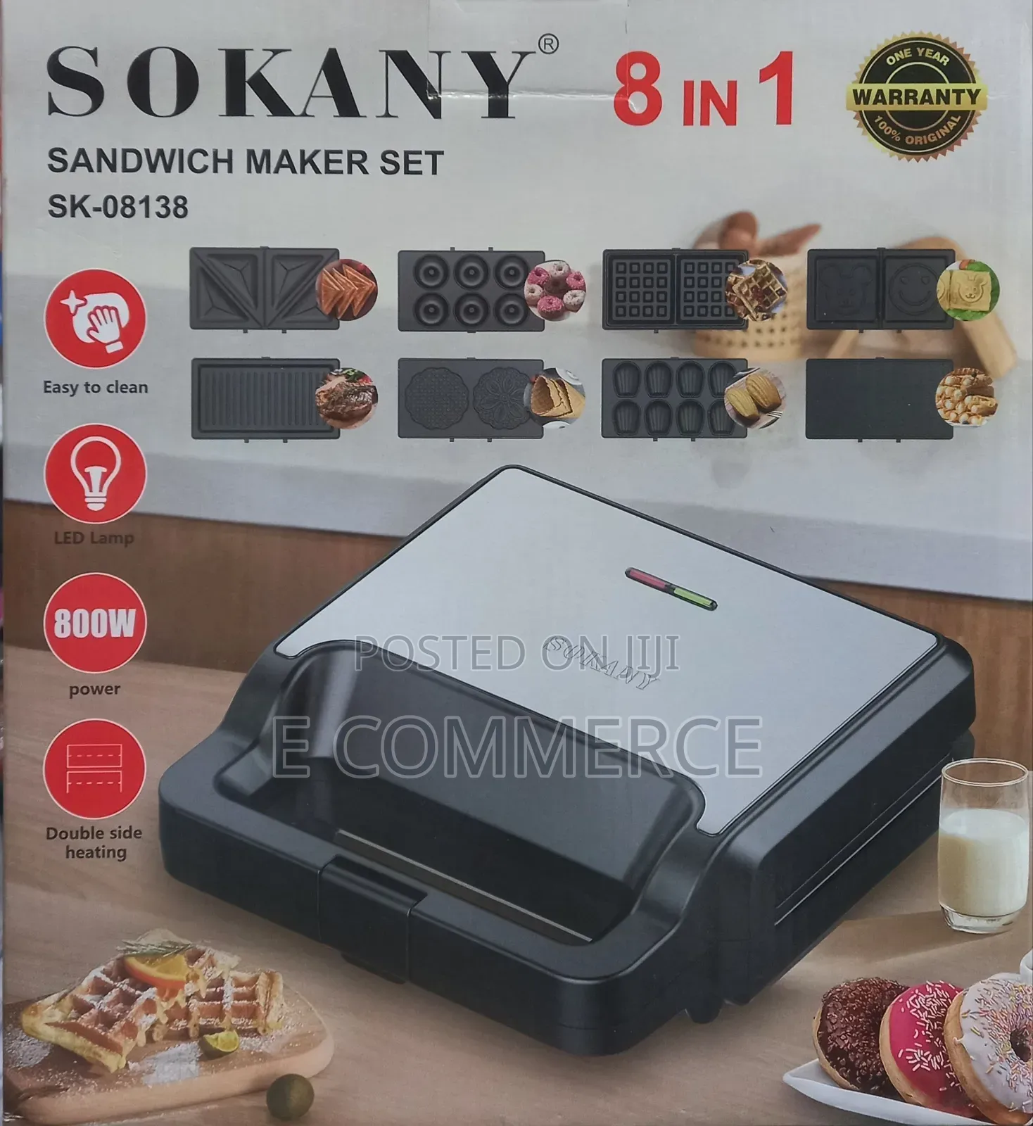 Sokani 8in1 Sandwich Maker