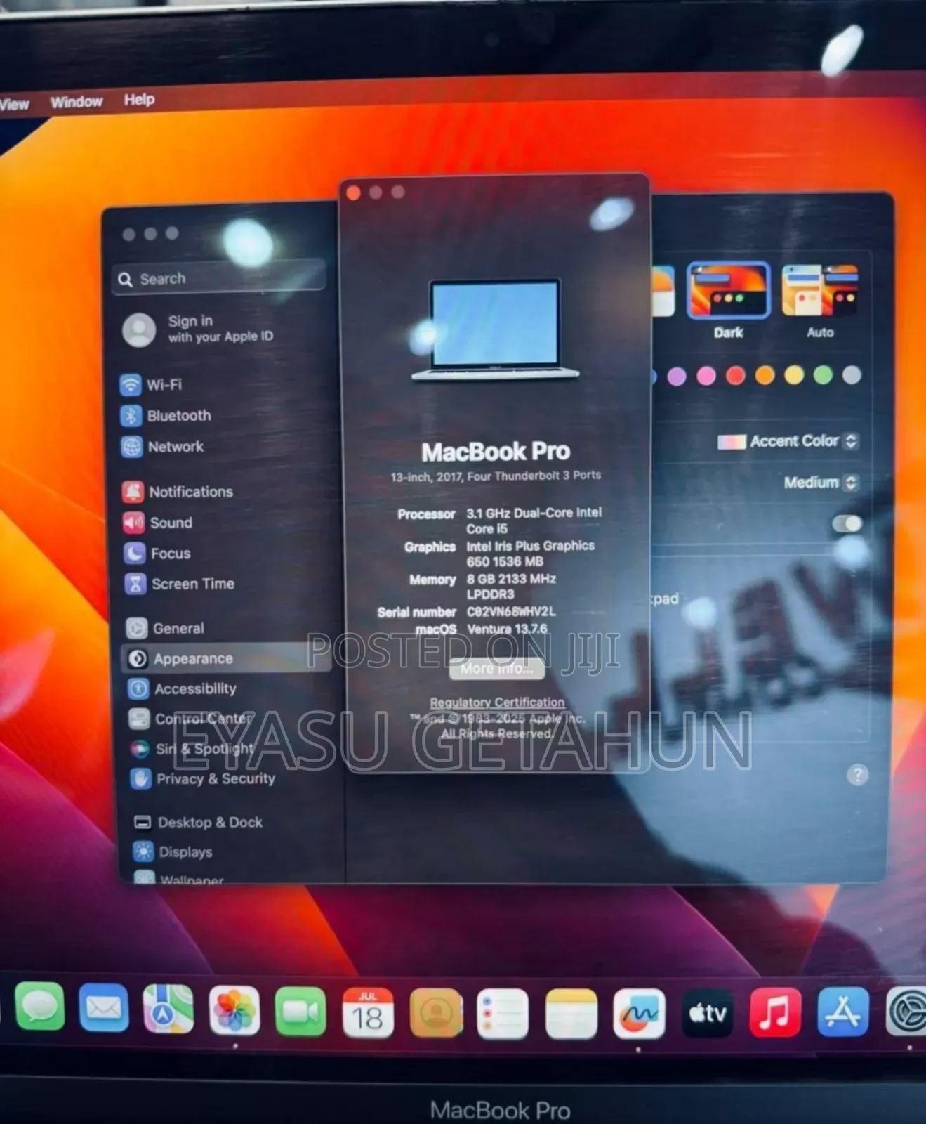 New Laptop Apple MacBook Pro 2017 8GB Intel Core I5 SSD 256GB